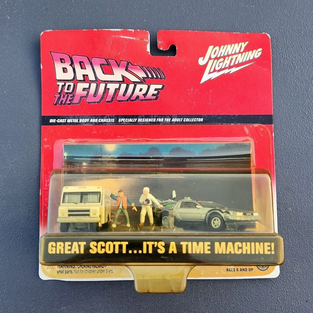 Vintage Johnny Lightning Back to the Future Great Scott Time Machine Diorama